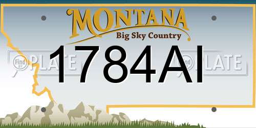 1784AI Montana License Plate