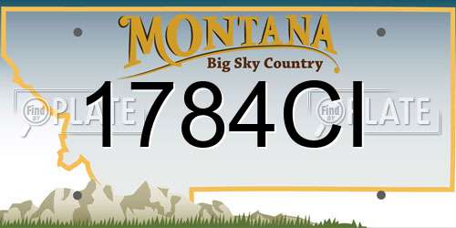 1784CI Montana License Plate