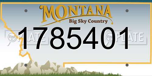 1785401 Montana License Plate