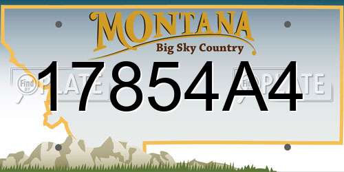17854A4 Montana License Plate