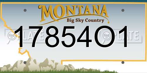 17854O1 Montana License Plate