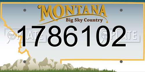 1786102 Montana License Plate