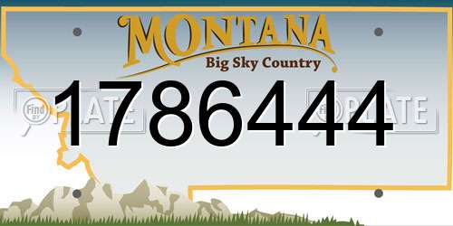 1786444 Montana License Plate