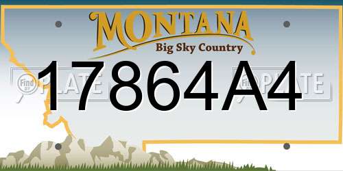 17864A4 Montana License Plate