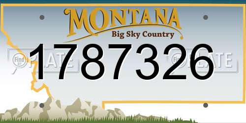 1787326 Montana License Plate