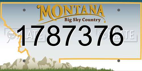 1787376 Montana License Plate