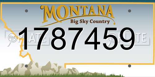 1787459 Montana License Plate
