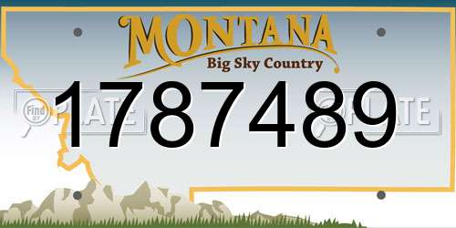 1787489 Montana License Plate