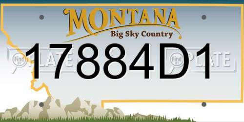 17884D1 Montana License Plate