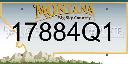17884Q1 Montana License Plate