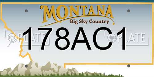 178AC1 Montana License Plate