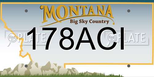 178ACI Montana License Plate