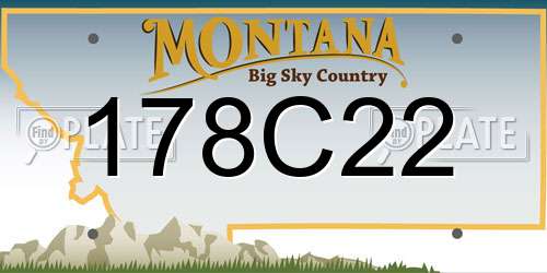 178C22 Montana License Plate