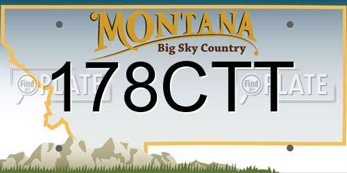 178CTT Montana License Plate