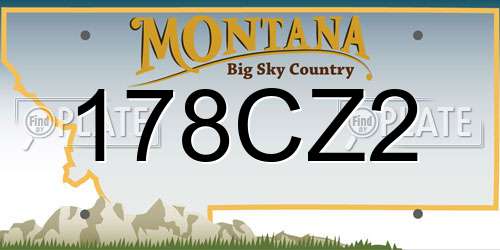 178CZ2 Montana License Plate