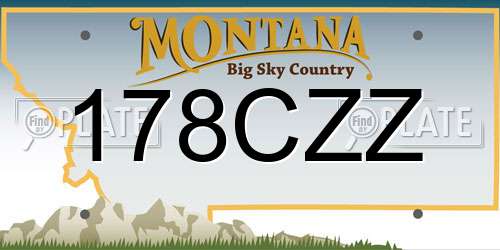 178CZZ Montana License Plate