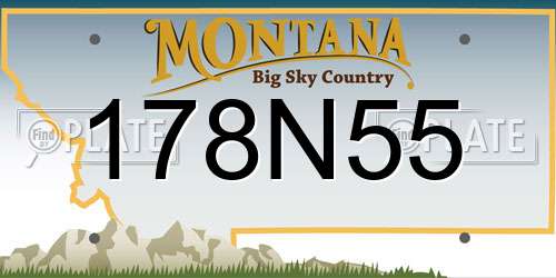 178N55 Montana License Plate