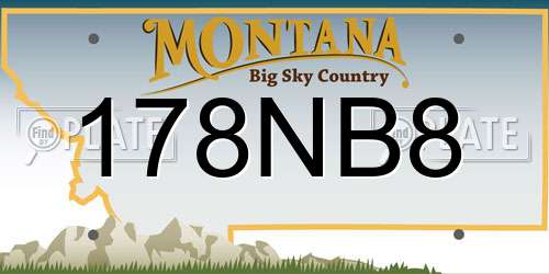 178NB8 Montana License Plate