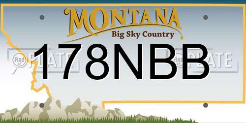 178NBB Montana License Plate