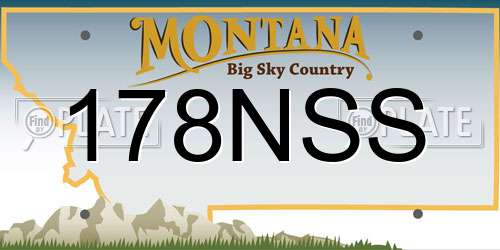 178NSS Montana License Plate