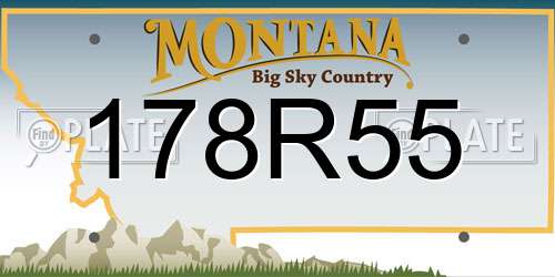 178R55 Montana License Plate
