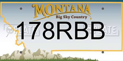 178RBB Montana License Plate