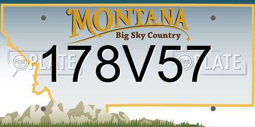 178V57 Montana License Plate