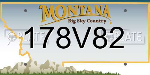 178V82 Montana License Plate