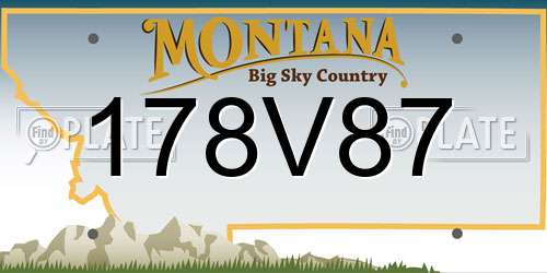 178V87 Montana License Plate