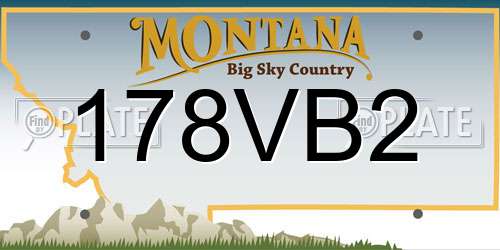 178VB2 Montana License Plate