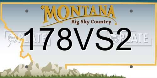 178VS2 Montana License Plate