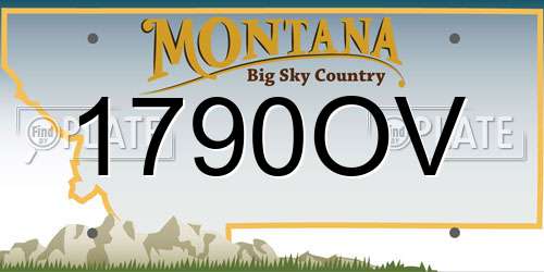 1790OV Montana License Plate