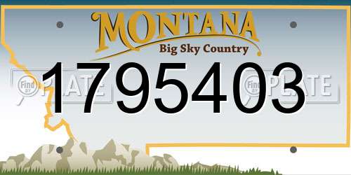 1795403 Montana License Plate