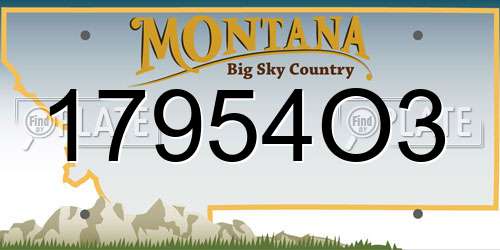 17954O3 Montana License Plate
