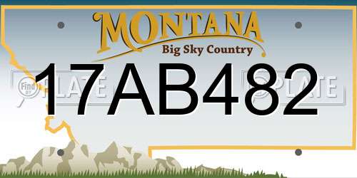 17AB482 Montana License Plate