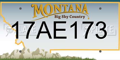 17AE173 Montana License Plate