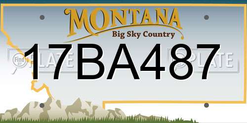 17BA487 Montana License Plate