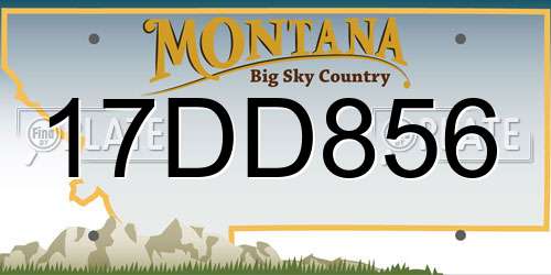 17DD856 Montana License Plate