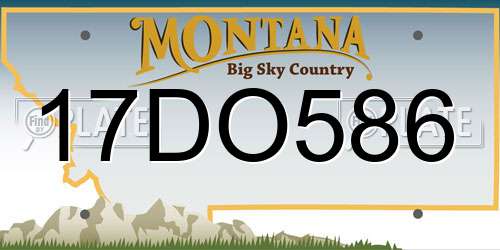 17DO586 Montana License Plate