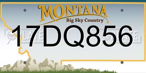 17DQ856 Montana License Plate