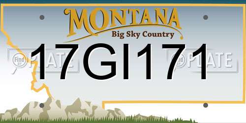 17GI171 Montana License Plate