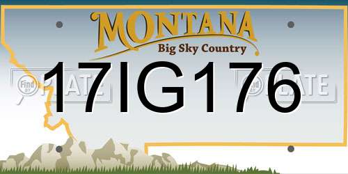 17IG176 Montana License Plate