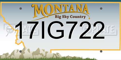17IG722 Montana License Plate