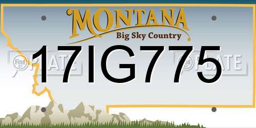 17IG775 Montana License Plate