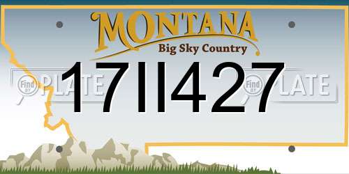 17II427 Montana License Plate