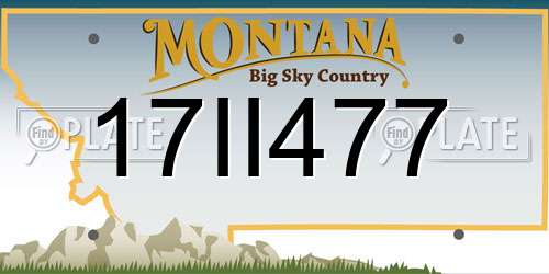 17II477 Montana License Plate