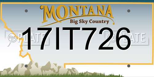 17IT726 Montana License Plate