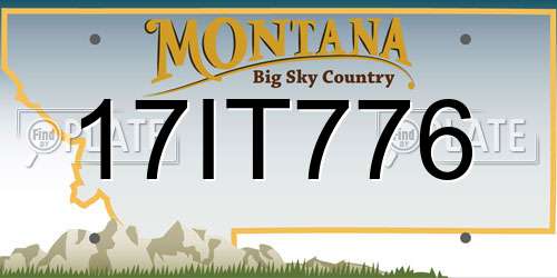 17IT776 Montana License Plate