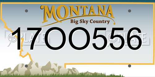 17OO556 Montana License Plate