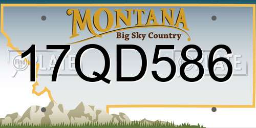 17QD586 Montana License Plate